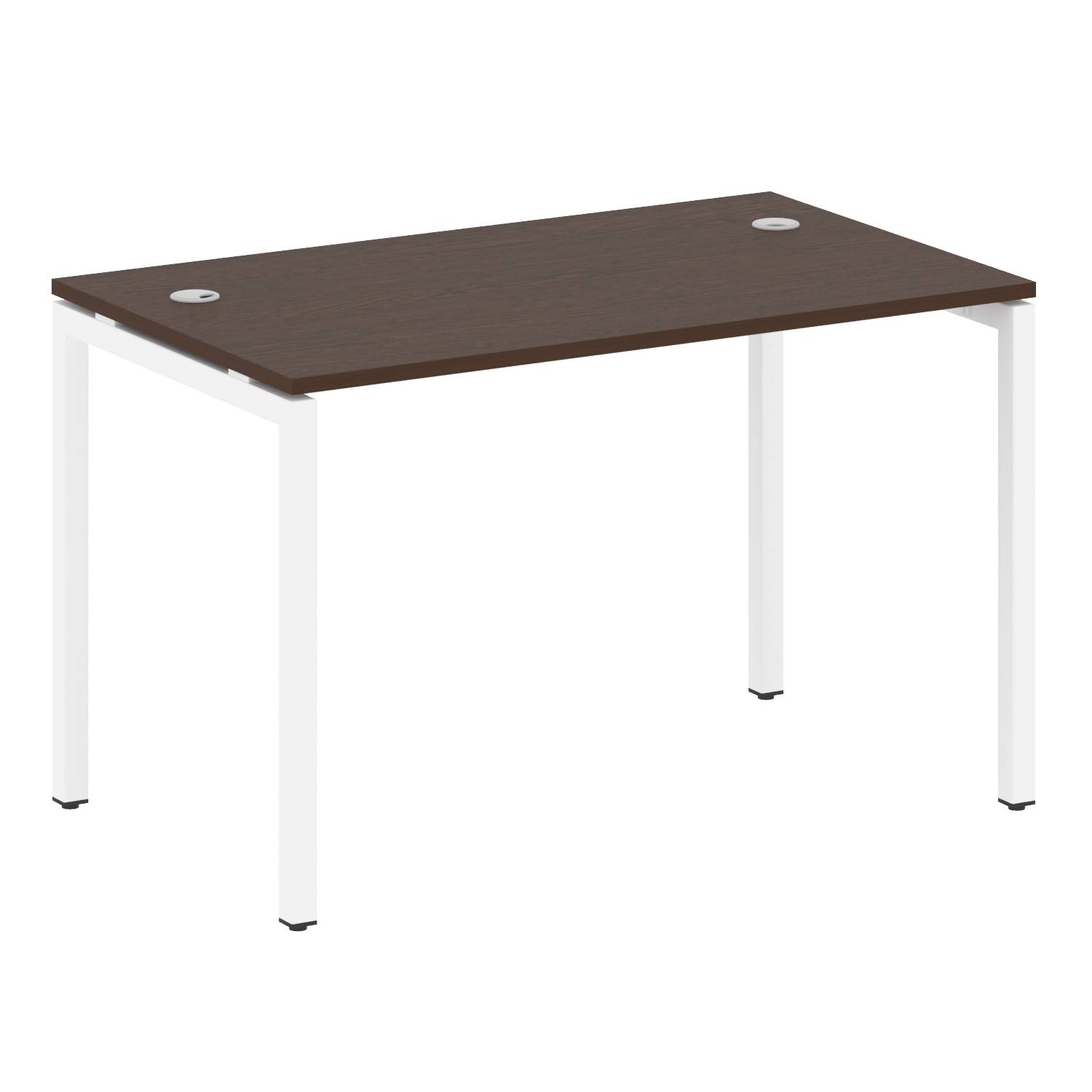 Metal System Quattro Стол письменный на П-образном м/к 40БП.СП-2 Венге Цаво/Металл Белый 1200*720*75